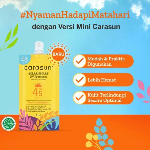 Gambar Carasun Solar Smart UV Protector SPF 45 PA++++ 30ml Halal - Carasun 8ml dari Mega Beauty Fashindo Kab. Tangerang Tokopedia