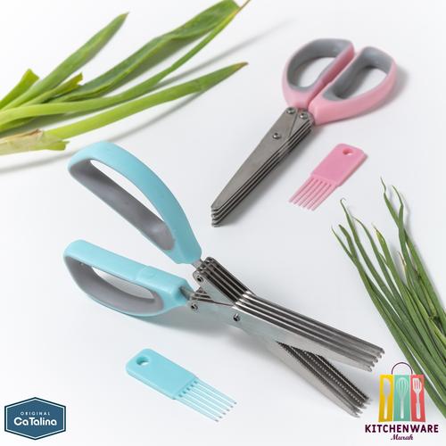 Gambar Catalina Kitchen Ware Herbs Scissor l Gunting Herbal - Merah Muda dari kitchenwaremurah Kota Surabaya Tokopedia