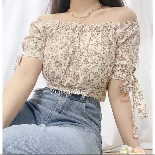 Jual Atasan sabrina floral - Savia 