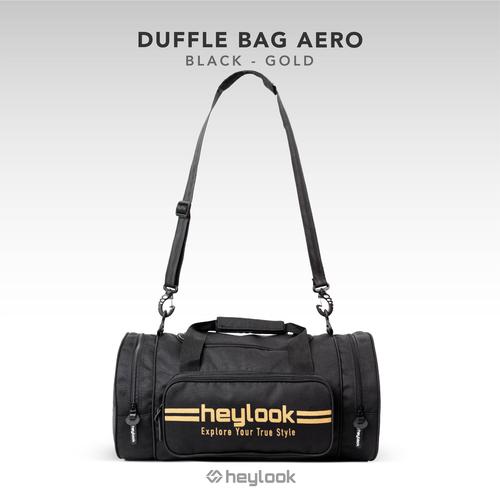 Foto Produk TAS OLAHRAGA TAS GYM TAS FITNESS PRIA DUFFLE BAG AERO HEYLOOK - Black Gold dari Heylook Official