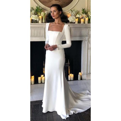 Jual Simple Wedding Dress Open Chest 