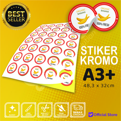 Gambar Cetak Stiker / Sticker A3+ (Print + Cutting) - Kromo, Tanpa Laminasi dari Graha Printing Kota Tangerang Tokopedia