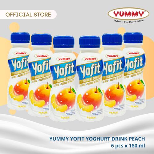 Foto Produk Yummy Yofit Yoghurt Drink Peach 6 x 180ml dari YUMMY Dairy