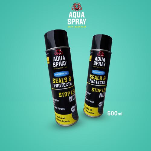 Foto Produk Aqua Spray - Atap Anti Bocor Rubber Sealant Spray 500ml Buy 1 Get 1 - Hitam dari Sava-Store