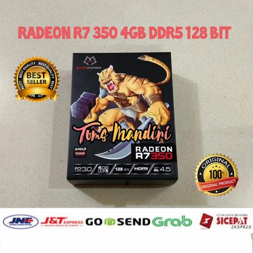 Foto Produk VGA E-FFOXPRO AMD R7 350 4GB DDR5 128BIT ORIGINAL NEW !! GARANSI RESMI dari Toms Mandiri Computer