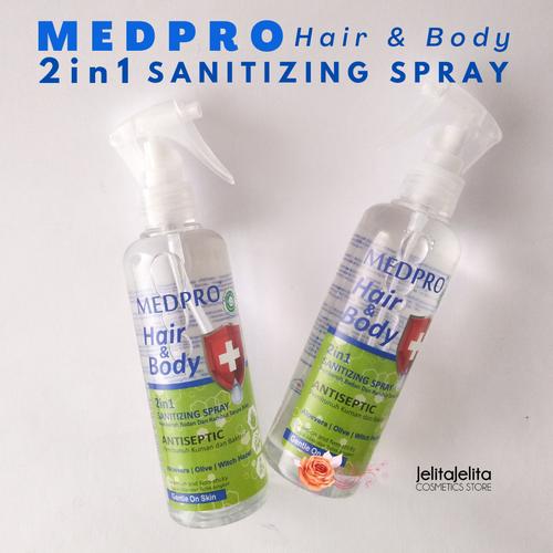 Gambar MEDPRO HAIR AND BODY SANITIZING SPRAY 250ML / DISINFECTANT TUBUH dari JelitaJelita Jakarta Barat Tokopedia