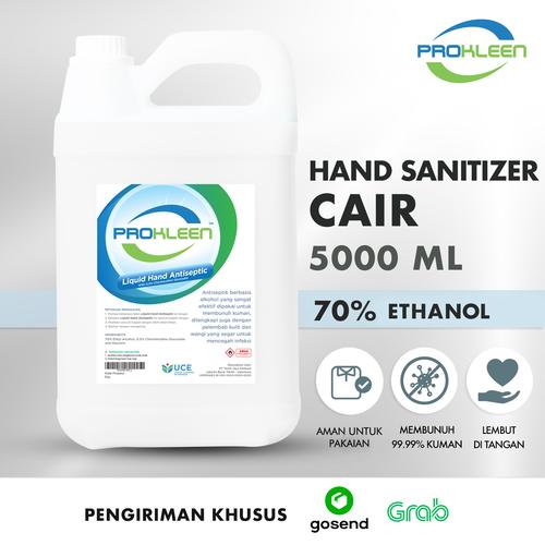 Foto Produk Hand Sanitizer CAIR 70% FOOD GRADE Antiseptic PROKLEEN 5L GOSEND/GRAB - NON Food Grade dari United Cleaning Official