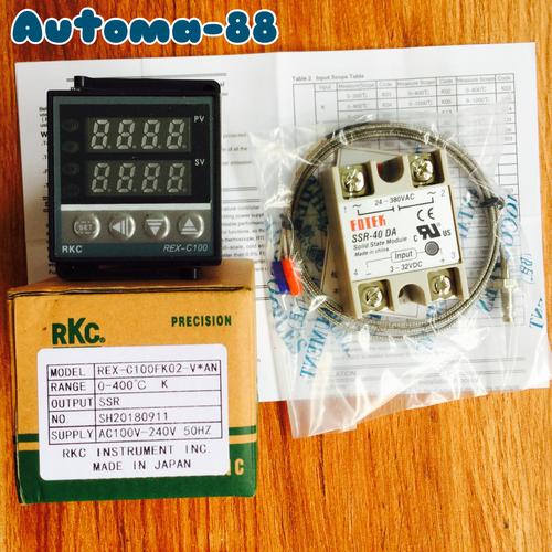 Sensor Rkc Jual Paket RKC Rex C100 Japan Rex-C100FK02-V*AN SSR 40A Sensor ...