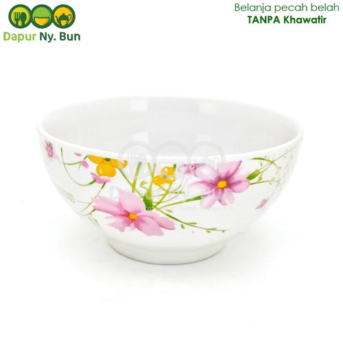 Foto Produk Mangkok Nasi Besar Motif AXIO FLOWER / Mangkuk Nasi 6Inch dari Dapur Ny.Bun