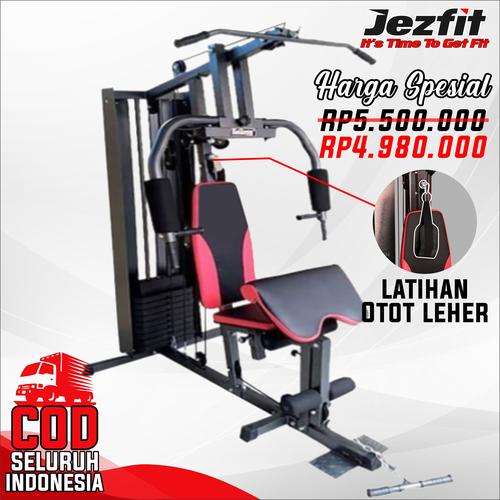 Foto Produk Alat fitness Home gym 1 sisi Alat Gym Multifungsi - Merah dari Jezfit