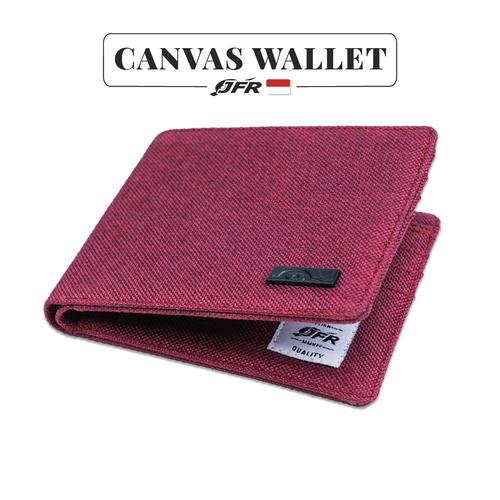 Foto Produk JFR Fashion Dompet Pria Bahan Kulit Canvas JP07 - Maroon dari Jennifer Wallet