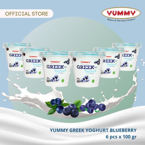 Foto Produk Yummy Greek Yoghurt Blueberry 6 x 100g dari YUMMY Dairy