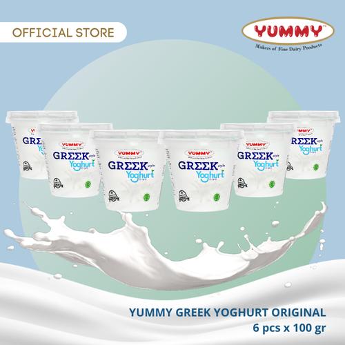 Foto Produk Yummy Greek Yoghurt Original 6 x 100g dari YUMMY Dairy