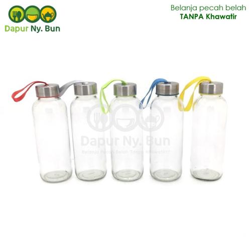 Foto Produk Botol Minum Kaca / Ukuran 450ml / Round Bottle / Sedang dari Dapur Ny.Bun