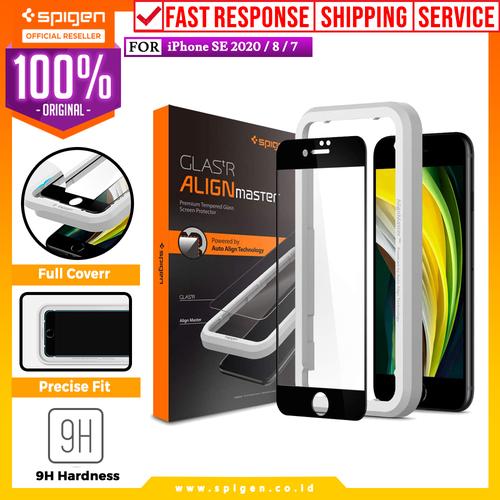 Foto Produk Tempered Glass iPhone SE 2020 / 8 / 7 Spigen AlignMaster Full Cover dari Spigen Official