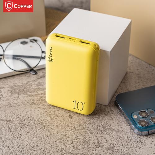 Foto Produk COPPER POWERBANK 10000MAH - CP1004 SERIES - Kuning dari Copper Indonesia