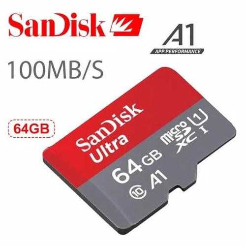 Gambar Memory Card (Micro|SD) Sandisk 64GB MicroSD Class 10 100mbps dari ArinGoComputer Kota Samarinda Tokopedia