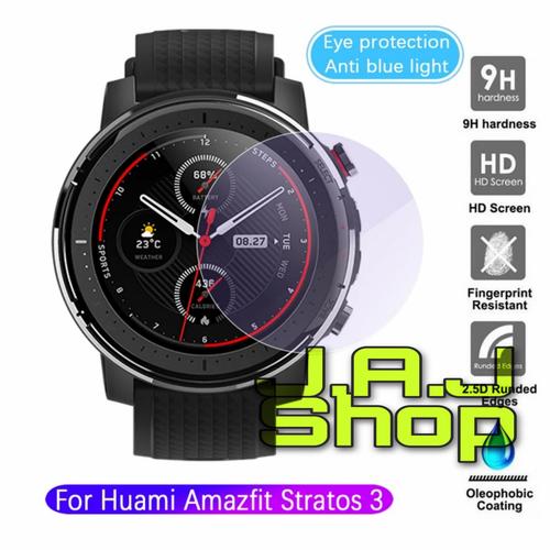 Jual ANTI GORES KACA BIRU BLUE TEMPERED GLASS XIAOMI AMAZFIT STRATOS 3 ACC  - Jakarta Utara - J A J SHOP | Tokopedia