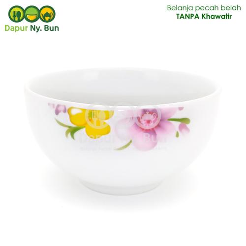 Foto Produk Mangkok Nasi Kecil Motif Axio Flower Ukuran 4 Inch / Mangkuk Sup 11cm dari Dapur Ny.Bun