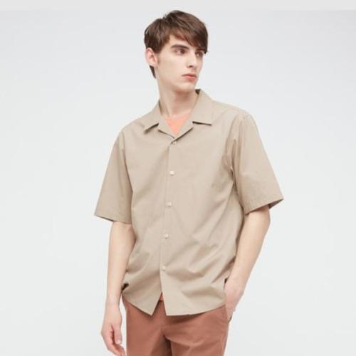 Jual UNIQLO open collar short sleeve 