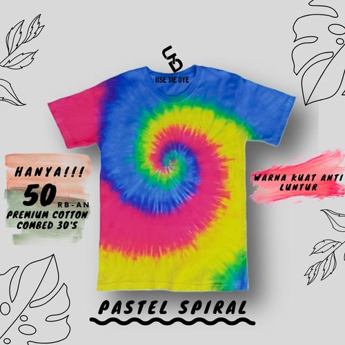Jual Kaos tie dye unisex motif pastel 