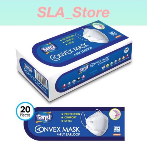 Foto Produk MASKER SENSI CONVEX MASK EARLOOP 4 PLY - 20 pcs - Merah Muda dari SLA_Store