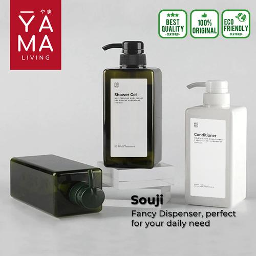 Gambar YAMA SOUJI: Soap Dispenser Bottle Botol Pump Refill Sabun Cair Shampo - 450ml Brown, Baby Body Soap dari YAMA Living Kota Bekasi Tokopedia