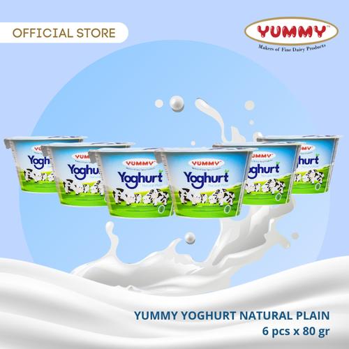 Foto Produk Yummy Yoghurt Natural Plain 6 x 80g dari YUMMY Dairy