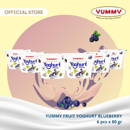 Foto Produk Yummy Fruit Yoghurt Blueberry 6 x 80g dari YUMMY Dairy