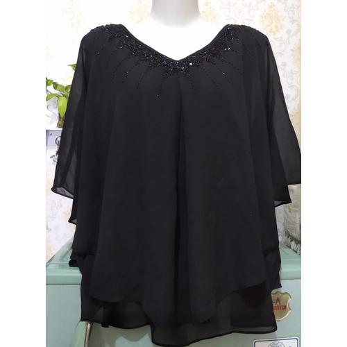 Jual Baju Wanita Hitam Payet Sifon 