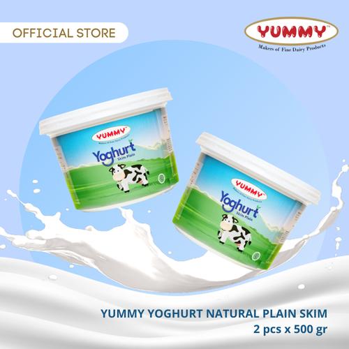 Foto Produk Yummy Yoghurt Natural Skim Plain 2 x 500g dari YUMMY Dairy