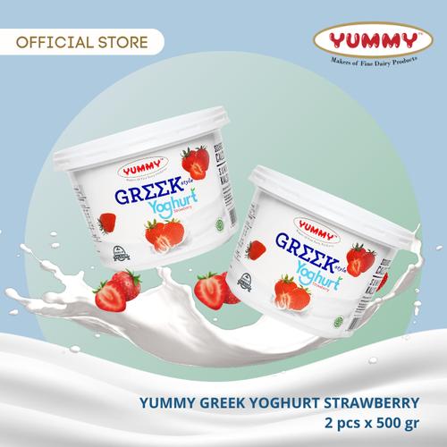 Foto Produk Yummy Greek Yoghurt Strawberry 2 x 500g dari YUMMY Dairy