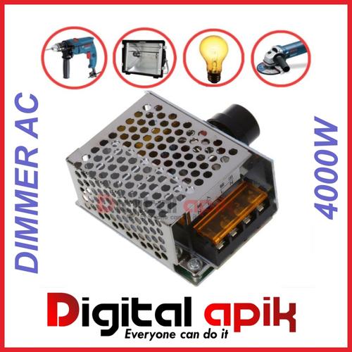 Jual Dimmer AC 4000w 220V SCR Dimer Kecepatan Gerinda 4000 w PLN