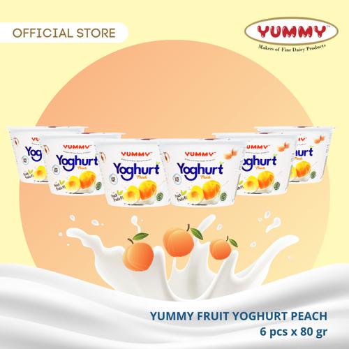 Foto Produk Yummy Fruit Yoghurt Peach 6 x 80g dari YUMMY Dairy