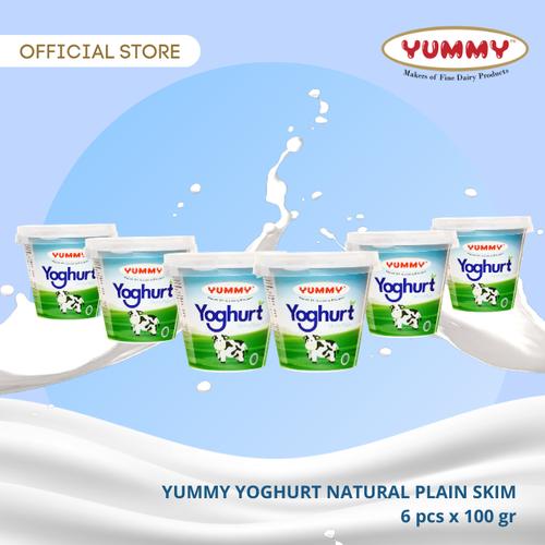 Foto Produk Yummy Yoghurt Natural Skim Plain 6 x 100g dari YUMMY Dairy