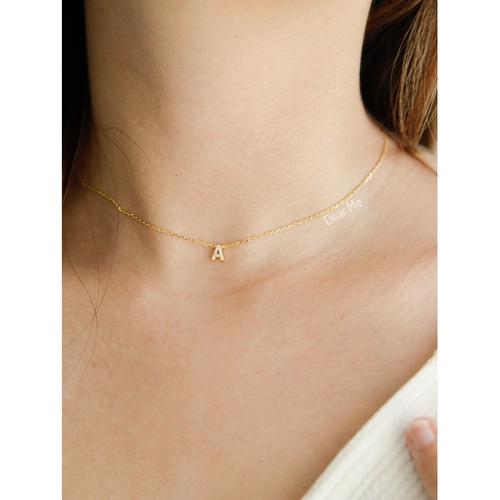 Mini Letter Necklace Gold 