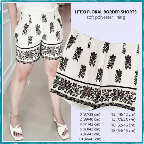 LOFT 39 FLORAL BORDER SHORTS 