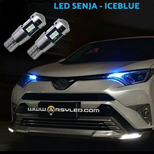 Foto Produk lampu led senja mobil T10 METALIK SILVER - Sigra Calya Avanza Xenia - Biru Muda dari ARSYLED