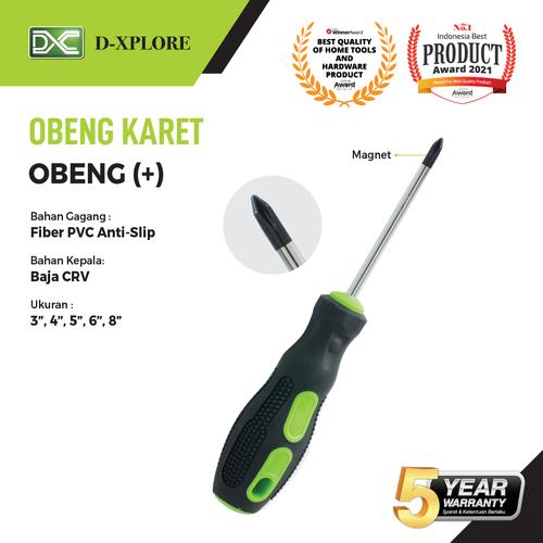 Foto Produk OBENG KARET PLUS MINUS 4 INCH D-XPLORE - Minus dari VININDO OFFICIAL STORE