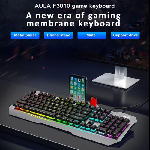 Gambar Keyboard Gaming Membrane AULA F-3010 Rubber Dump-NEW R LED +Software dari Aula Official Store Kota Administrasi Jakarta Pusat Tokopedia