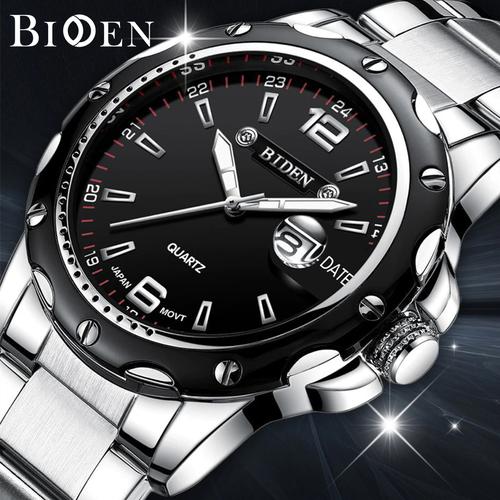 Gambar jam tangan Biden fashion pria analog pita jala bisnis - Hitam dari BIDEN Official Store undefined Tokopedia