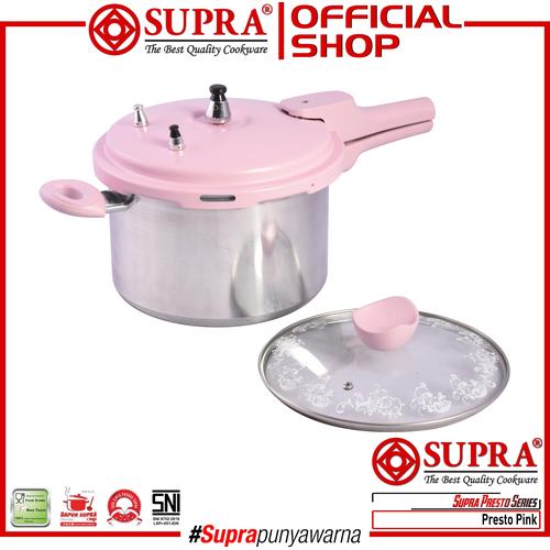 Promo SUPRA Panci Presto 8 Liter - Pink 
