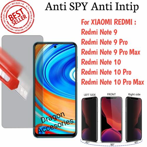 Tempered Anti Spy Privacy Redmi Note 9 