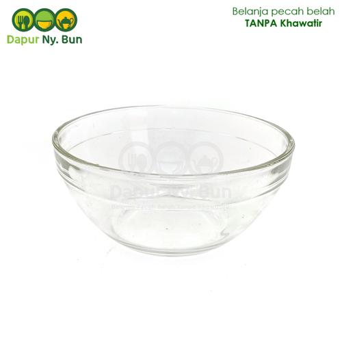 Foto Produk 1 Mangkok Saji Kaca Bening Polos Ukuran 5,5 Inch/Mangkuk Sayur Kecil dari Dapur Ny.Bun