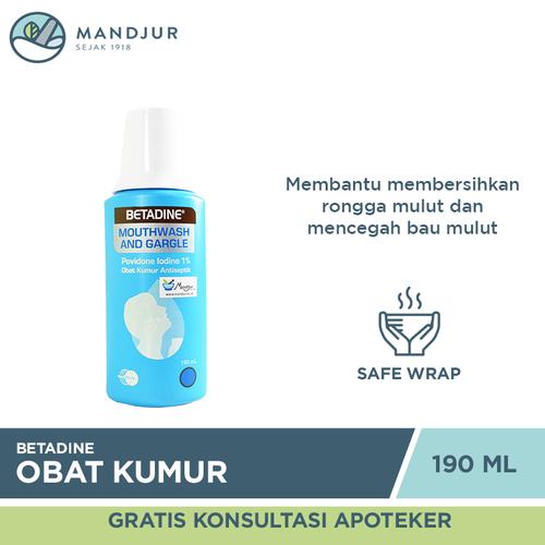 Foto Produk Betadine Obat Kumur 190 ml - Penghilang Bau Mulut dan Sariawan dari mandjur