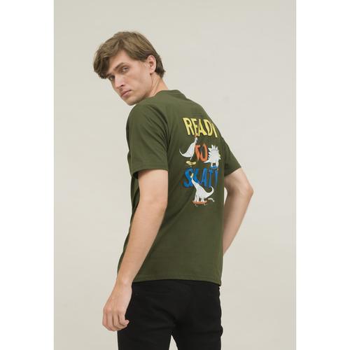 Foto Produk kaos pria lengan pendek dino skate hijau army size jumbo houseofcuff dari House of Cuff