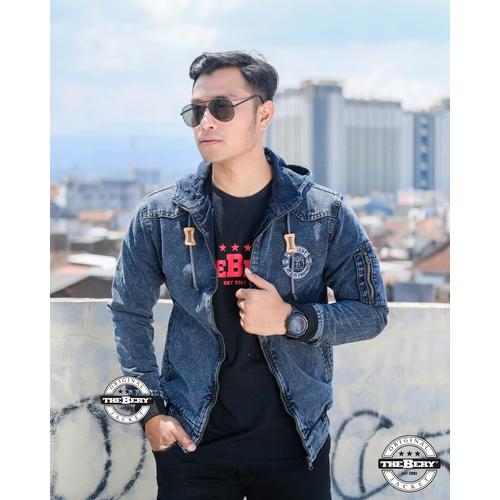 Jaket Jeans Hoodie original The Berry 