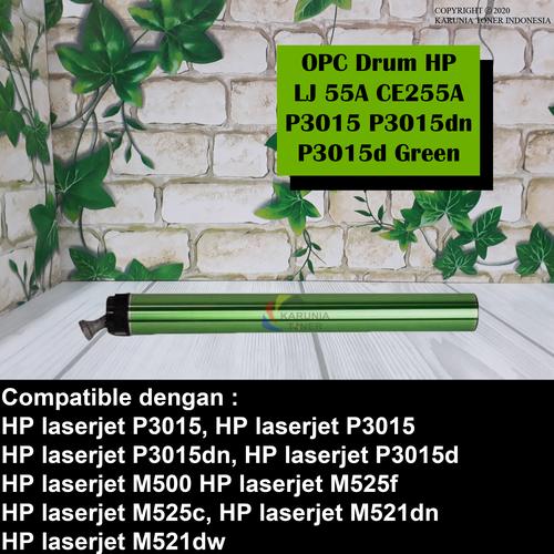 Jual OPC Drum Toner Cartridge Printer HP LaserJet 55A CE255A P3015 Green -  Kota Surabaya - KARUNIA TONER | Tokopedia