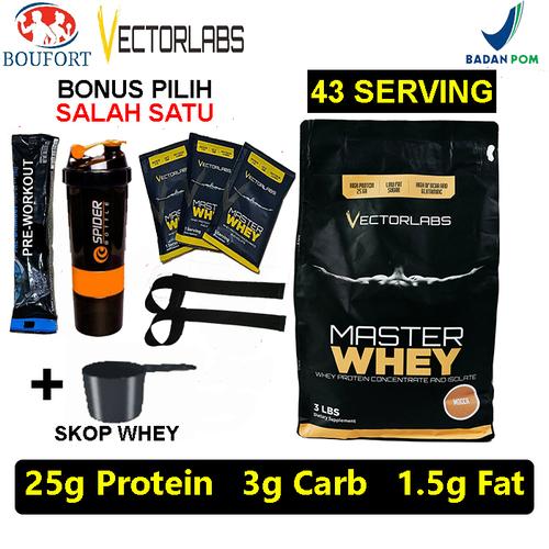 Foto Produk MASTER WHEY 3 LBS VECTORLABS ISOLATE CONCENTRATE 3LBS PROTEIN 3 LB 3LB - VANILLA dari Boufort