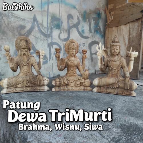 Dewa Brahma, Wisnu, dan Siwa dalam seni patung Hindu